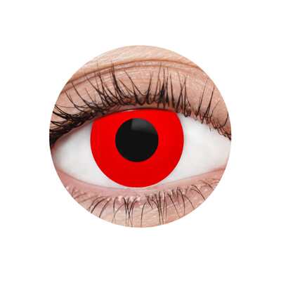 EyeFX Red Devil I Costume Contact Lenses & Case