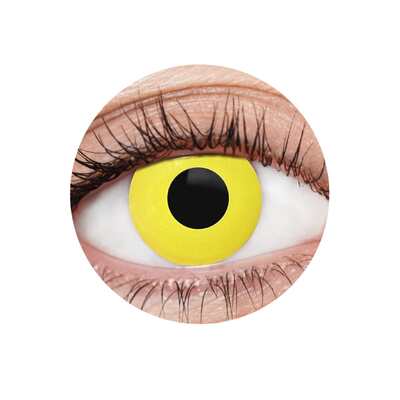 EyeFX Yellow Crow Costume Contact Lenses & Case