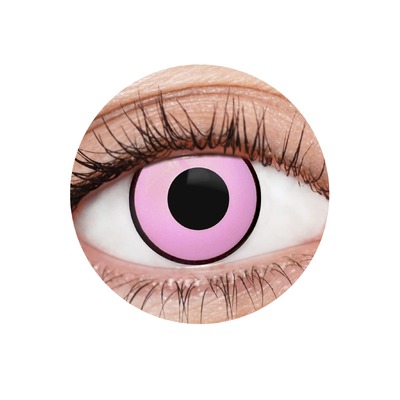 EyeFX Pink Manson Costume Contact Lenses & Case