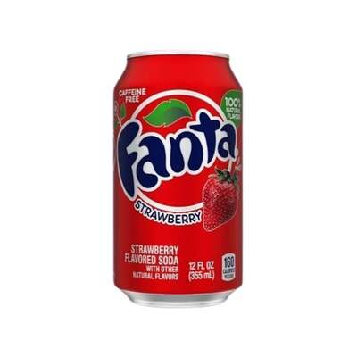 Fanta Strawberry Flavour Soft Drink Can 355ml Pk 1