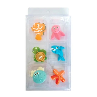 Edible Icing Decorations Large Sea Animals Pk 6