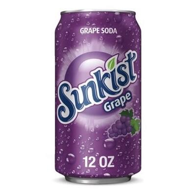 Sunkist Grape Soda Soft Drink Can 355ml Pk 1