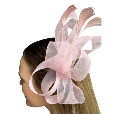 Dusty Pink Fascinator Stella Hair Clip Melbourne Cup