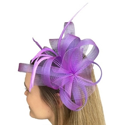 Purple Fascinator Emma Hair Clip Melbourne Cup