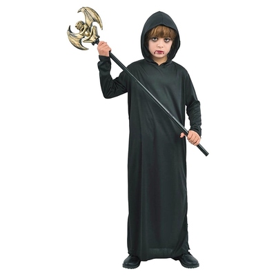 Child Black Grim Reaper Robe Halloween Costume Large 7-8 Yrs