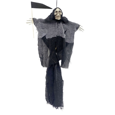 Hanging Black Reaper Halloween Decoration 60cm