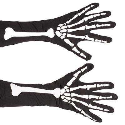 Adult Skeleton Gloves Halloween Costume 1 Pair