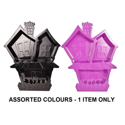 Plastic Halloween Haunted House Treat Tray Purple or Black