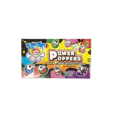 TNT Power Poppers Lollies Candy Box 80g Pk 1