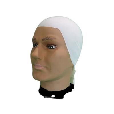 Latex White Bald Cap Costume Wig Halloween