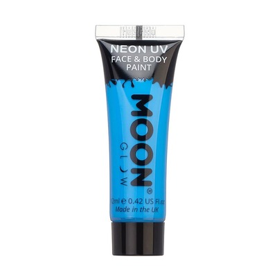 Moon Glow Neon UV Face & Body Paint Intense Blue 12ml