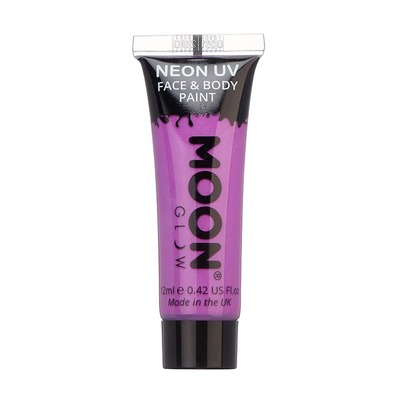 Moon Glow Neon UV Face & Body Paint Intense Purple 12ml