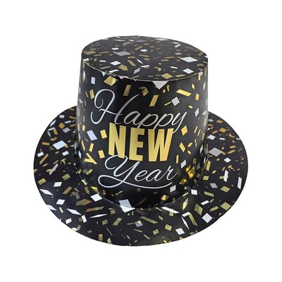 Happy New Year Cardboard Party Top Hat