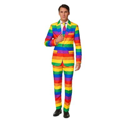 Adult Premium Rainbow Suit Costume Mens Medium