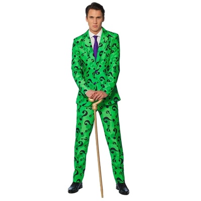 Adult The Riddler Villain Suit Costume Mens Small