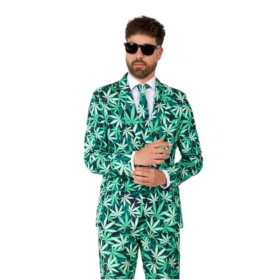 Adult Cannabis Weed Suit Costume Mens Medium