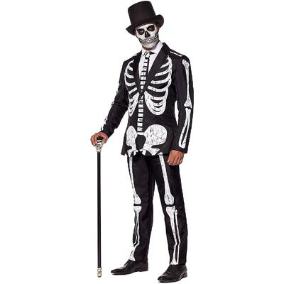 Adult Skeleton Bones Suit Costume Mens Medium