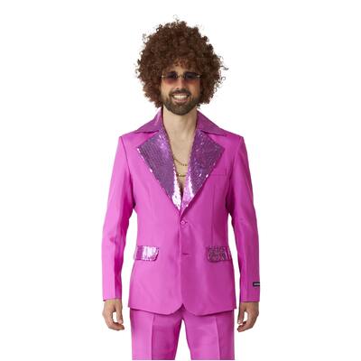 Adult Pink Disco Suit Costume Mens Medium