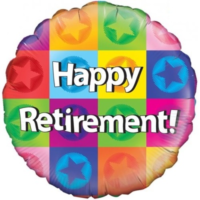 Colourful Happy Retirement Foil Balloon 45cm