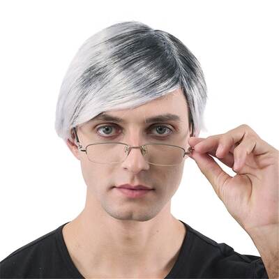 Adult Grey Old Man Grandpa Wig