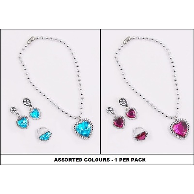 Pink or Blue Princess Costume Jewellery Set