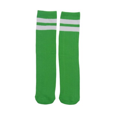 Green Striped Socks One Size Kids Adult