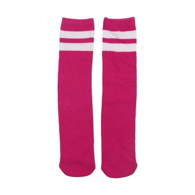 Pink Striped Socks One Size Kids Adult