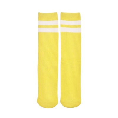 Yellow Striped Socks One Size Kids Adult