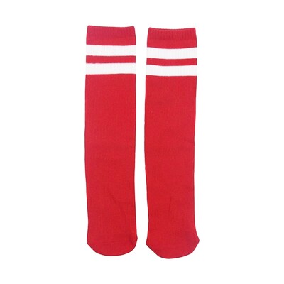 Red Striped Socks One Size Kids Adult