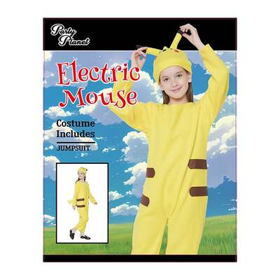 Child Yellow Electric Mouse Jumpsuit Costume XX Large 11-12 Yrs