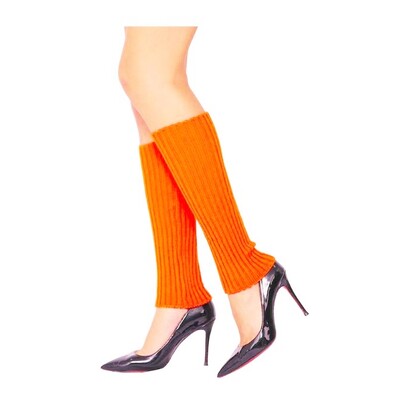 Neon Orange 1980s Leg Warmers