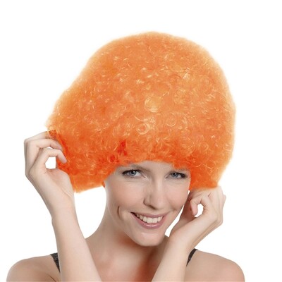 Afro Clown Wig Orange Costume Accessory