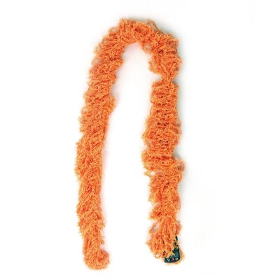 Orange Polyester Imitation Feather Boa Scarf 150cm