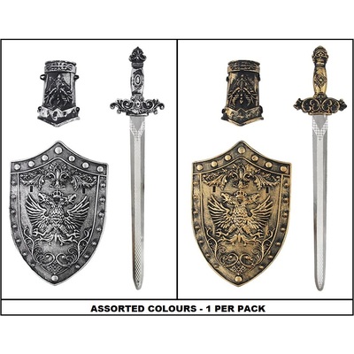 Silver or Gold Knight Costume Weapon Set