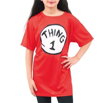 Child Red Thing 1 Costume T Shirt Book Week Large 8-10 Yrs