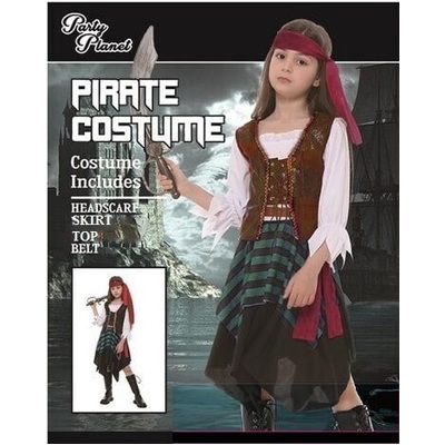 Child Pirate Girl Costume (X Large, 9-10 Yrs)