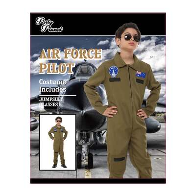 Child Airforce Pilot Costume (XX-Large, 11-12 Yrs)