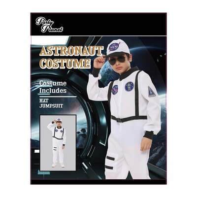 Child White Astronaut Costume (XX Large, 11-12 Yrs)