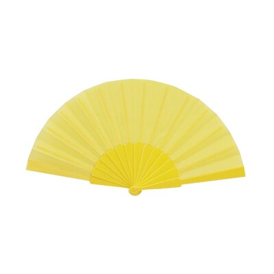 Yellow Fabric Hand Fan