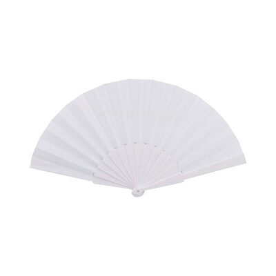 White Fabric Hand Fan