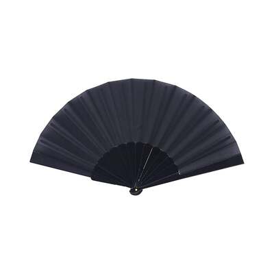 Black Fabric Hand Fan