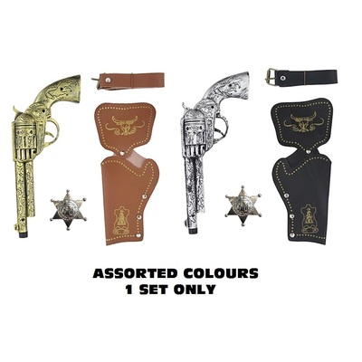 Western Cowboy Sheriff Costume Set Assorted Colours 