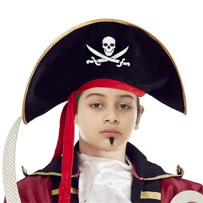 Child Velvet Pirate Captain Hat