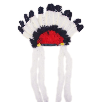 Child Native American Costume Headdress with Feathers