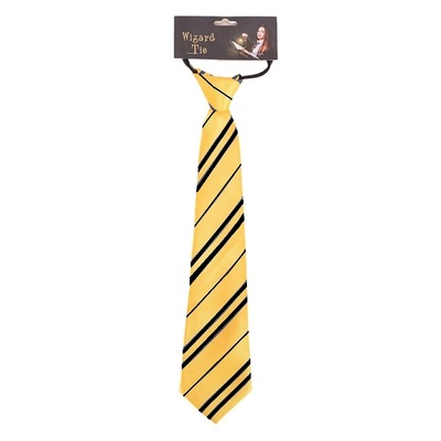 Yellow & Black Stripe Wizarding House Tie