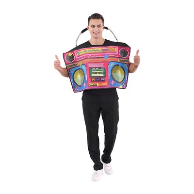 Adult 1980s Ghetto Blaster Boom Box Costume One Size