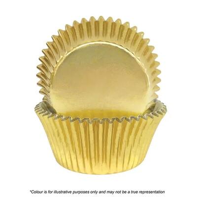 Gold Foil Baking Cups Pk 72