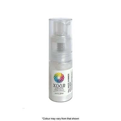 VIVID Edible White Shimmer Glitter Pump Spray