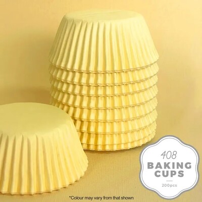 Pastel Yellow Paper Cupcake 408 Baking Cups Pk 200