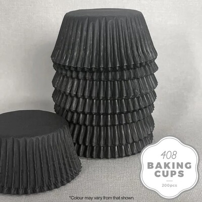 Black Paper Cupcake 408 Baking Cups Pk 200